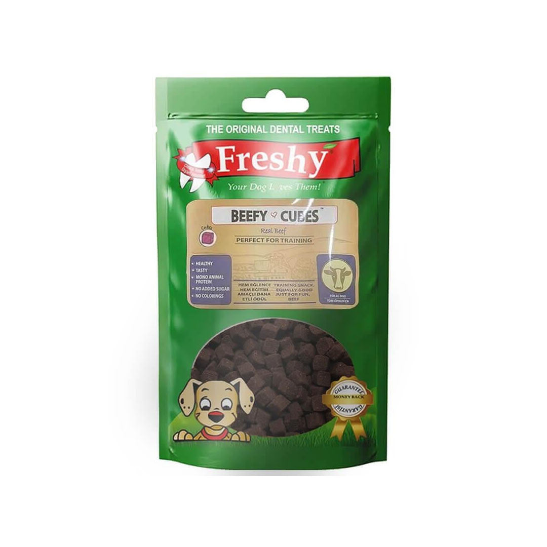 Freshy Beef Cubes Natural Treat 80gr