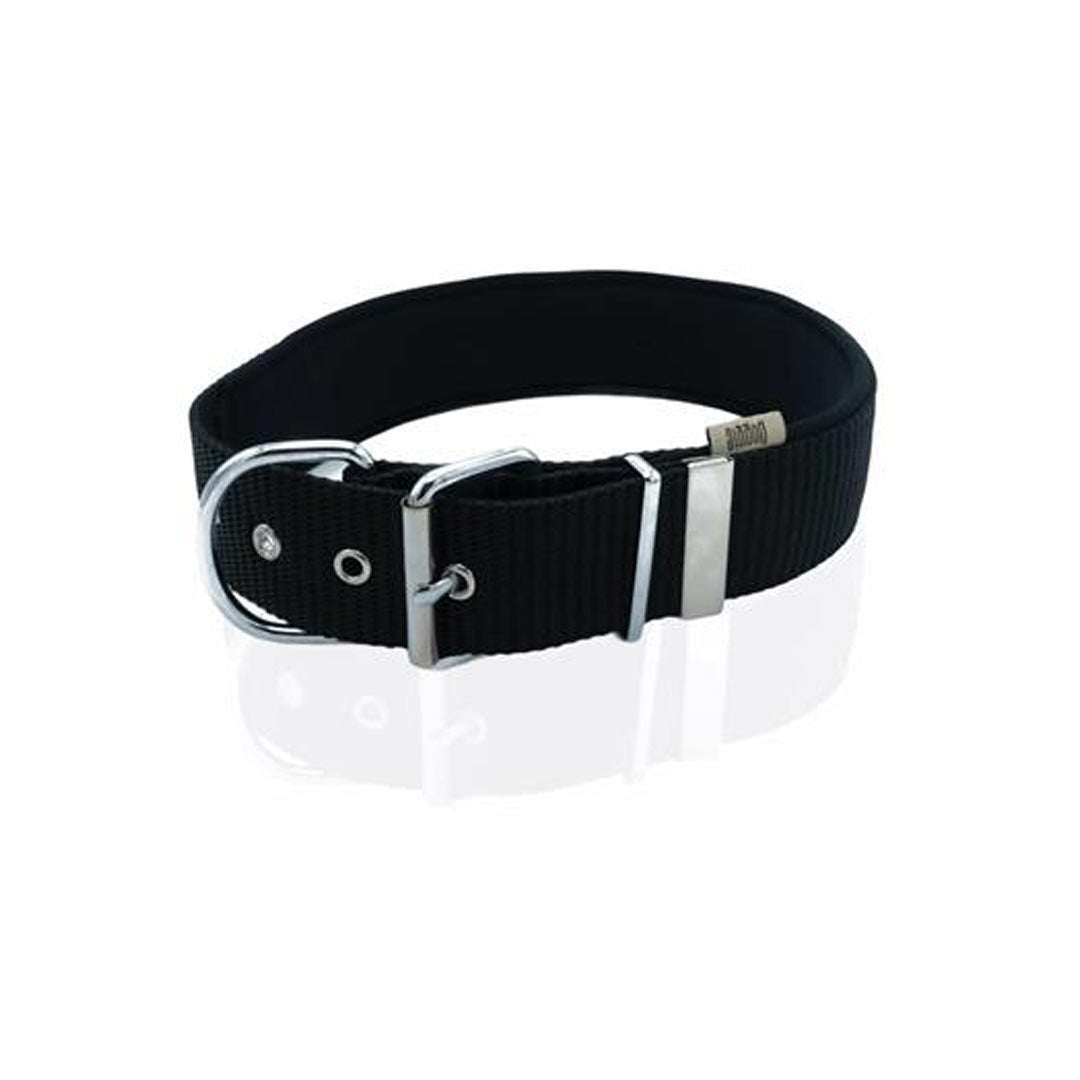 Doggie Konforlu Dokumadan El Yapımı Siyah Köpek Boyun Tasması 4x47-55cm