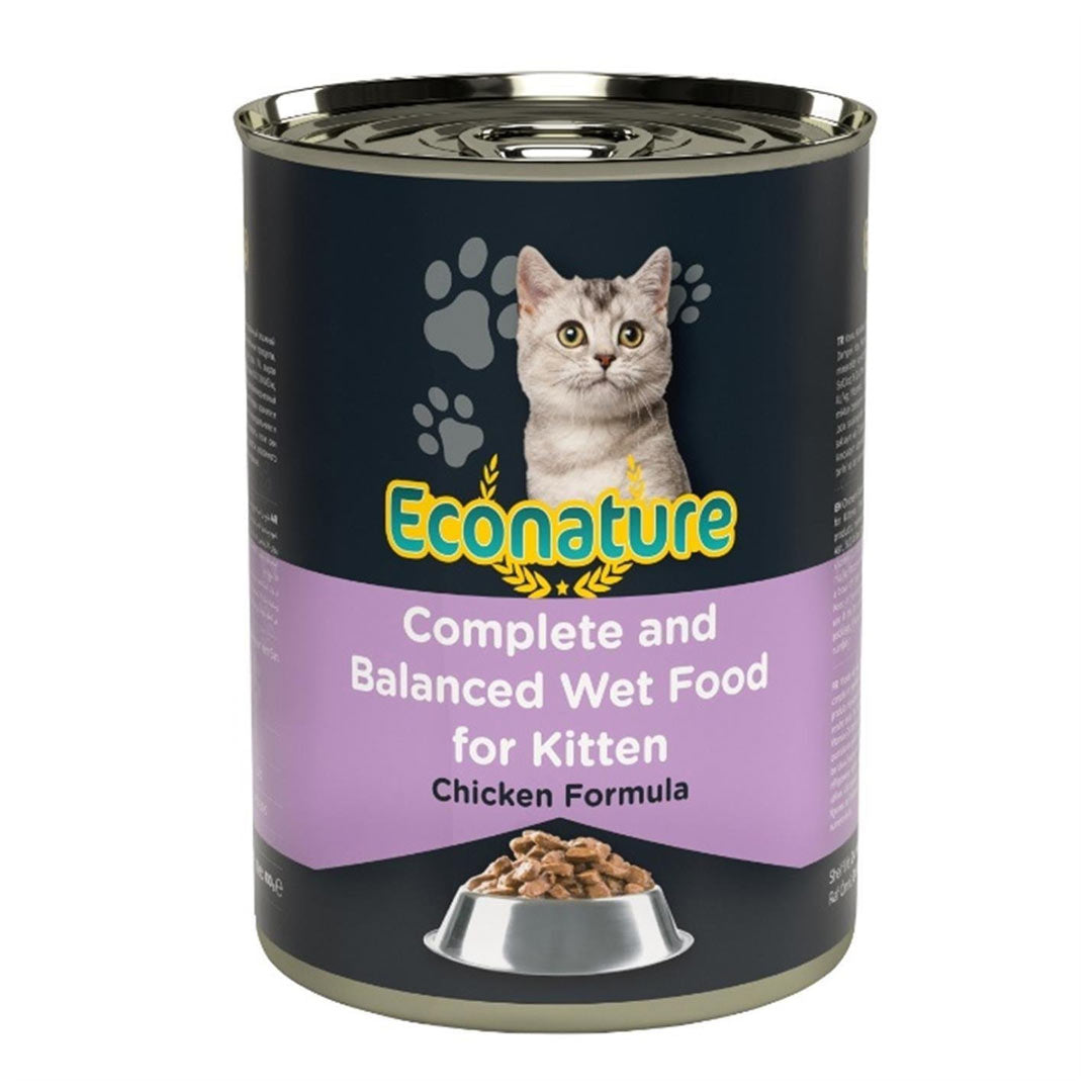 Econature Tavuklu Yavru Kedi Konservesi 400 Gr