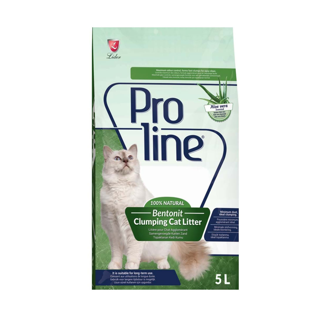 ProLine Topaklanan İnce Aloe Veralı Kedi Kumu 5Lt