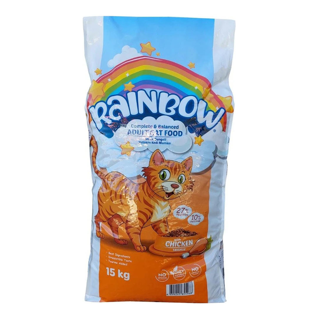 Rainbow Tavuklu Yetişkin Kedi Maması 15 kg
