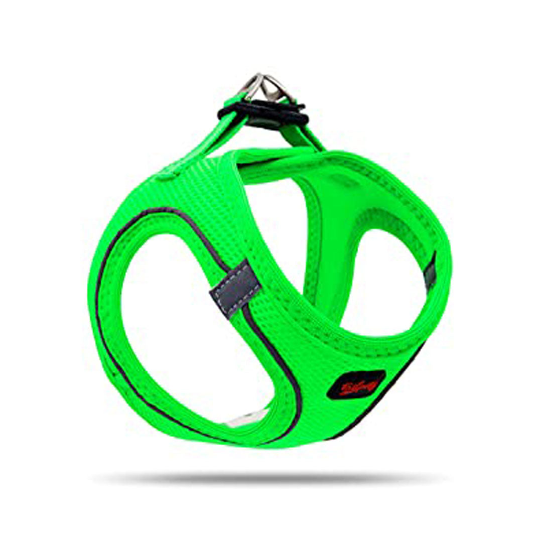 Tailpetz Air Mesh Harness Neon Yeşil Köpek Göğüs Tasması XS 32-36 cm