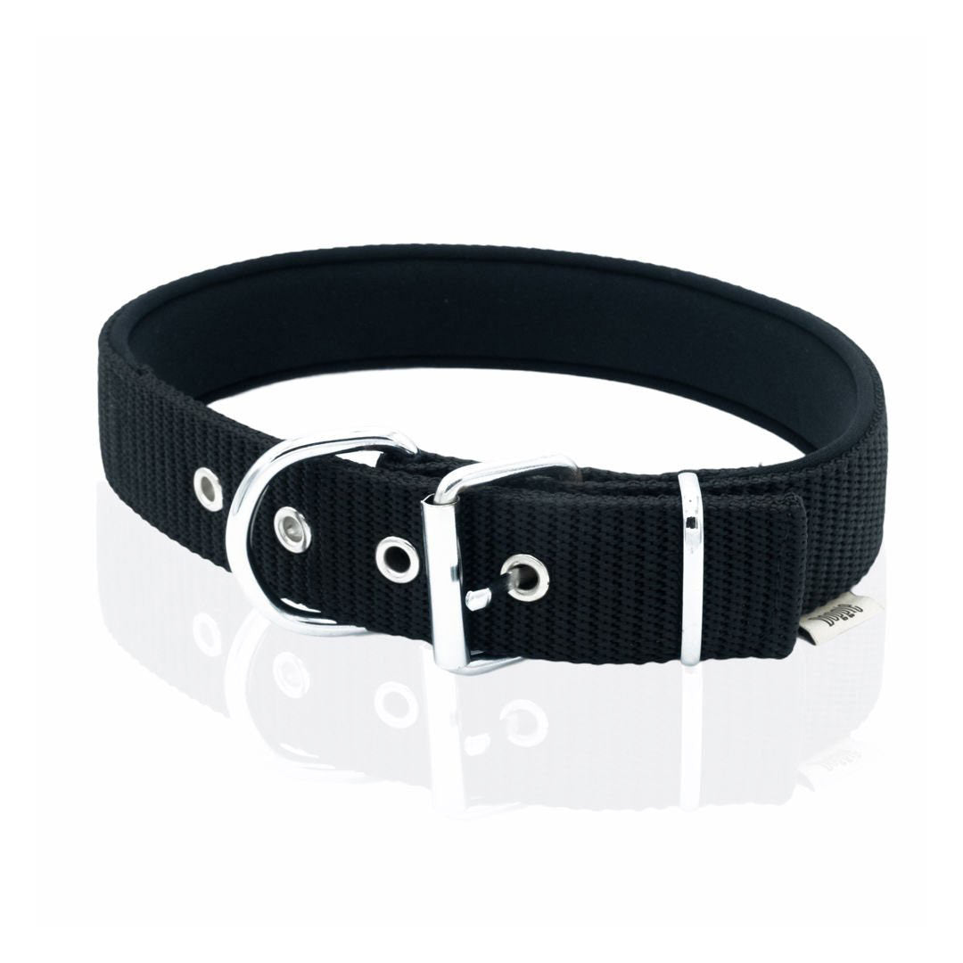 Doggie Elit Dokumadan El Yapımı Siyah Köpek Boyun Tasması Small 4x47-55 Cm