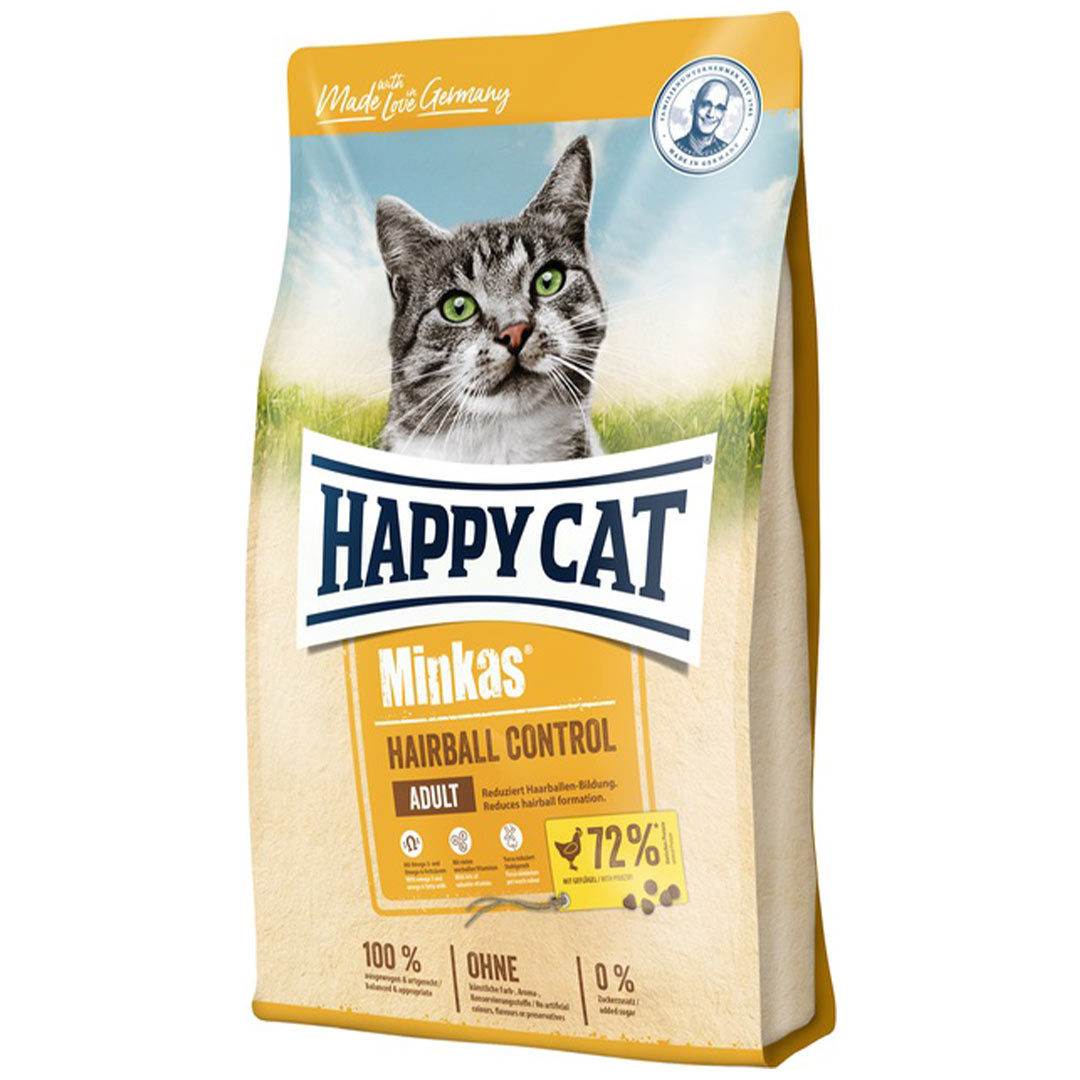 Happy Cat Minkas Hairball Control Tavuklu Yetişkin Kedi Maması 4 Kg
