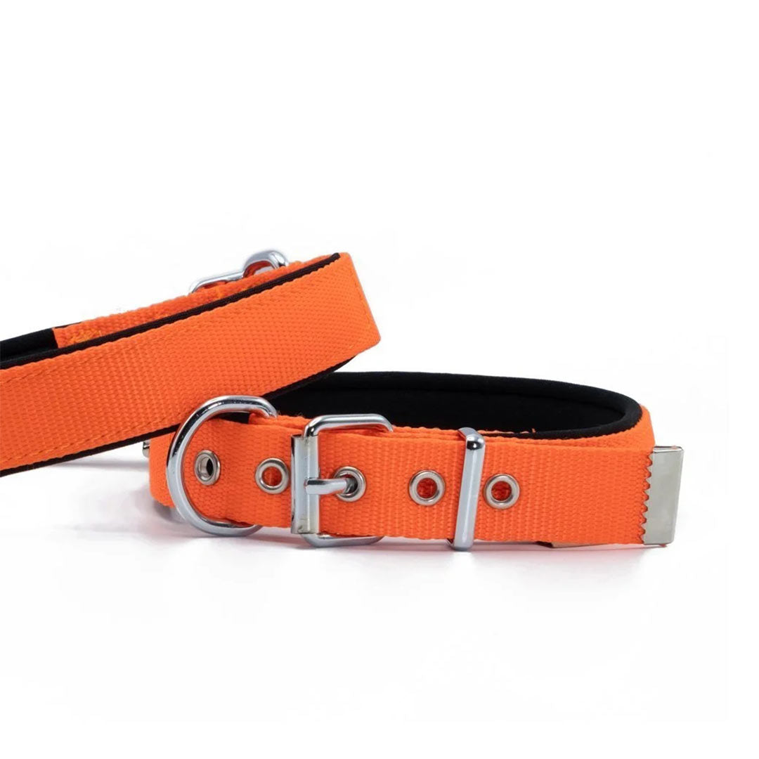 Doggie Konforlu Dokumadan El Yapımı Turuncu Köpek Boyun Tasması 3x42-50cm