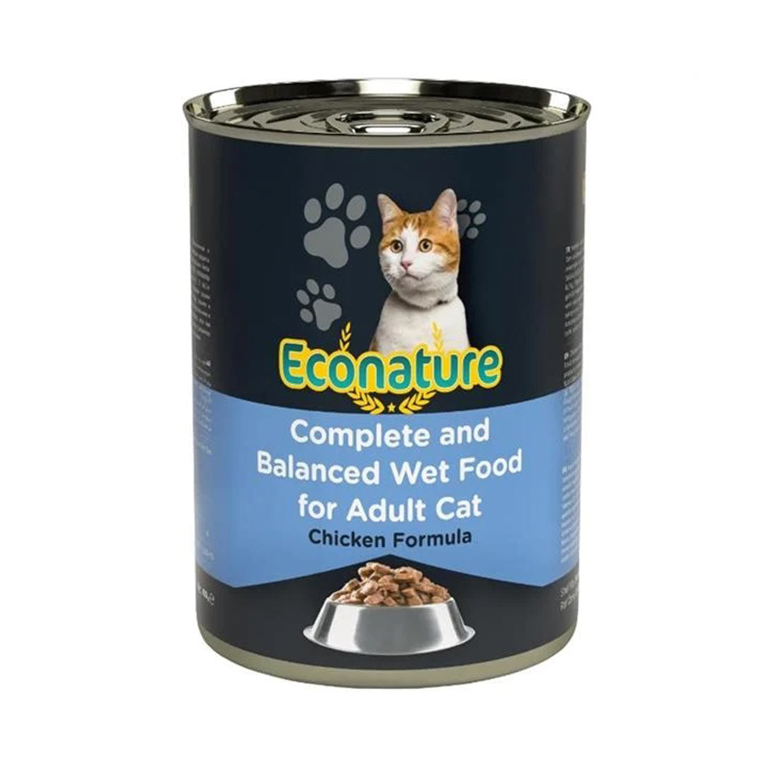 Econature Sos İçinde Tavuk Etli Yetişkin Kedi Konservesi 400gr