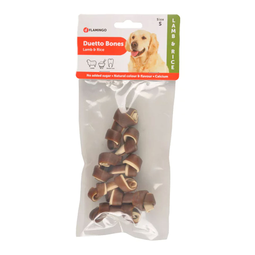 فلامينجو دويتو عظام لحم الضأن والأرز للكلاب الصغيرة 6 عبوات 90 جرام