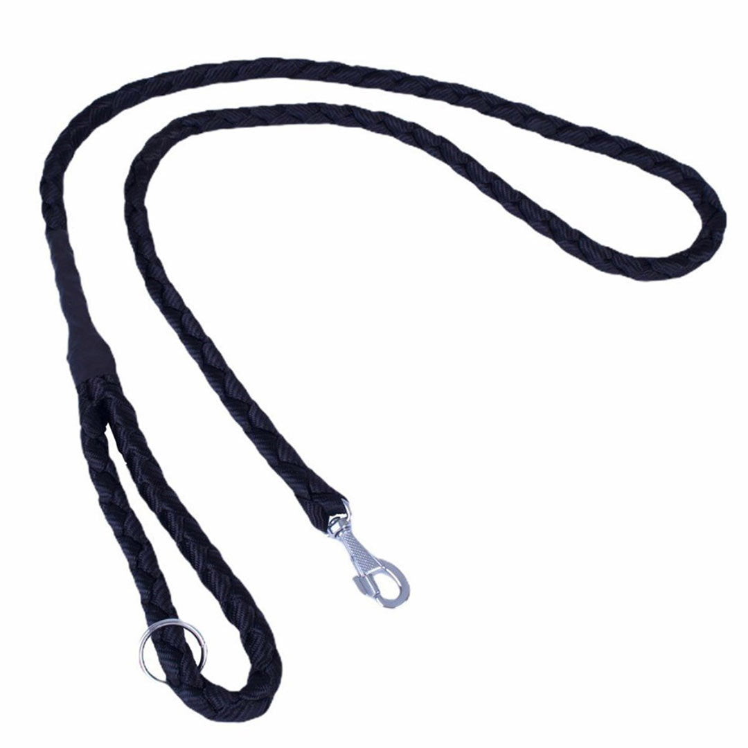 Doggie El Yapımı Dokumadan Siyah Köpek Gezdirme Tasması Medium 2.5x100 Cm