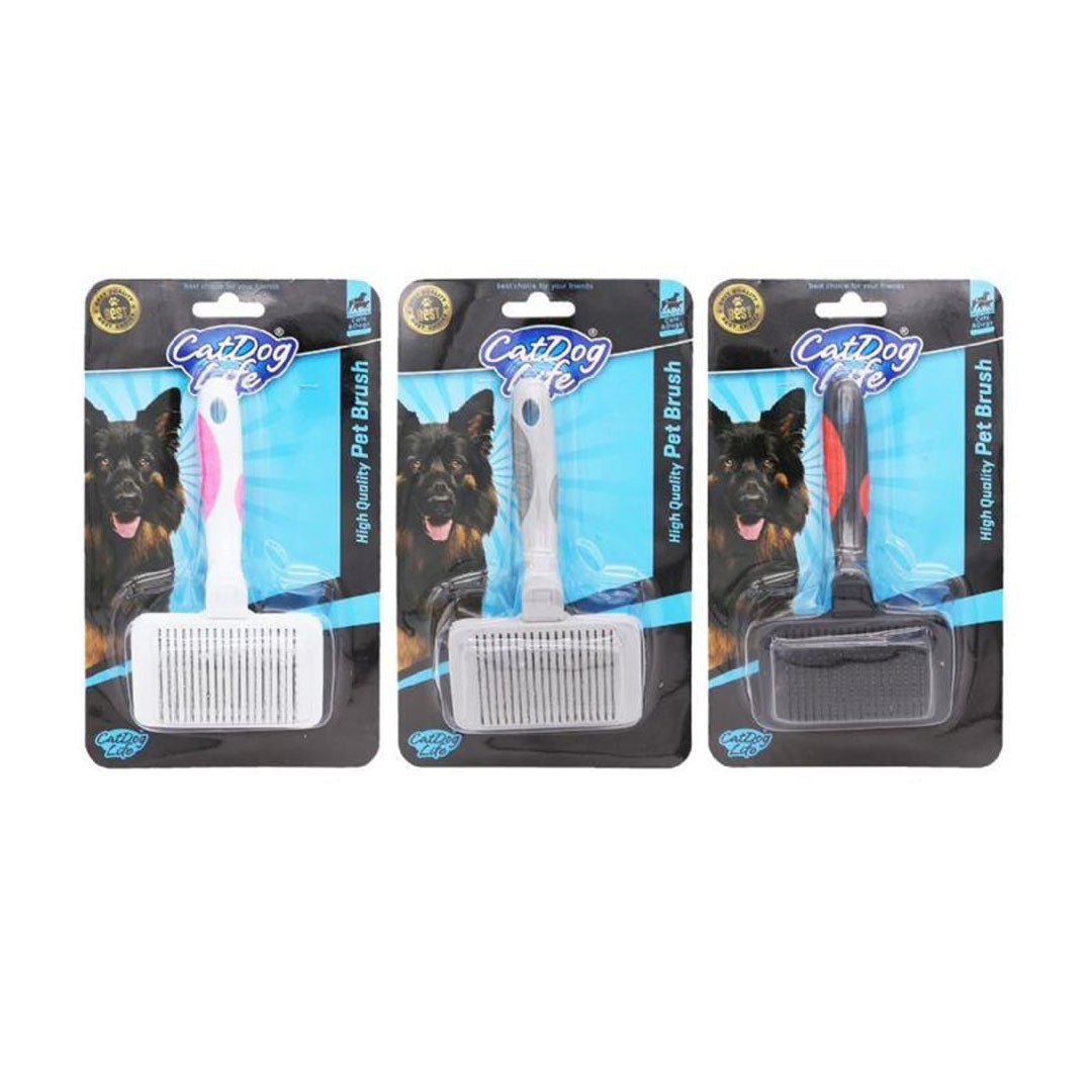 CatDogLife فرشاة سلكية رفيعة بالضغط للقطط والكلاب