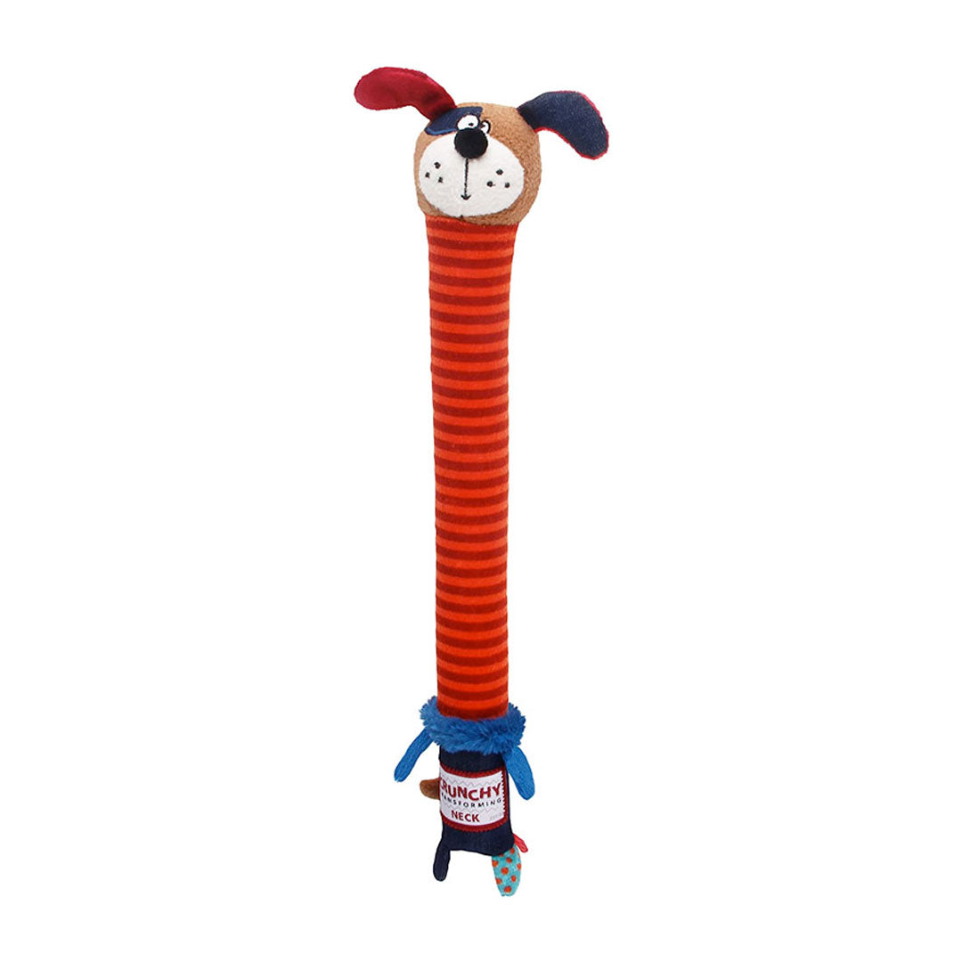 GiGwi Crunchy Neck Plush Friendz Bone Squeaker Dog Toy Small