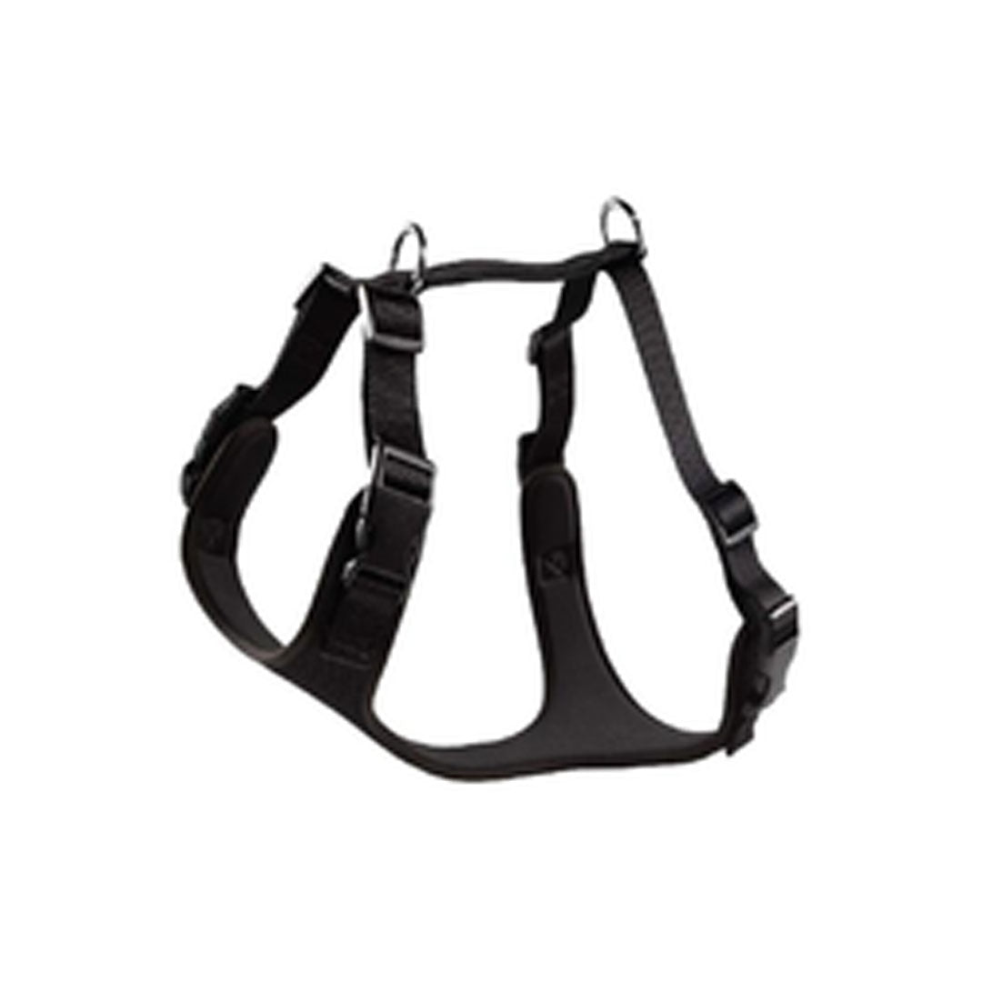 Doggie Havalı Siyah Dokuma Göğüs Tasması 2,5X70-80Cm