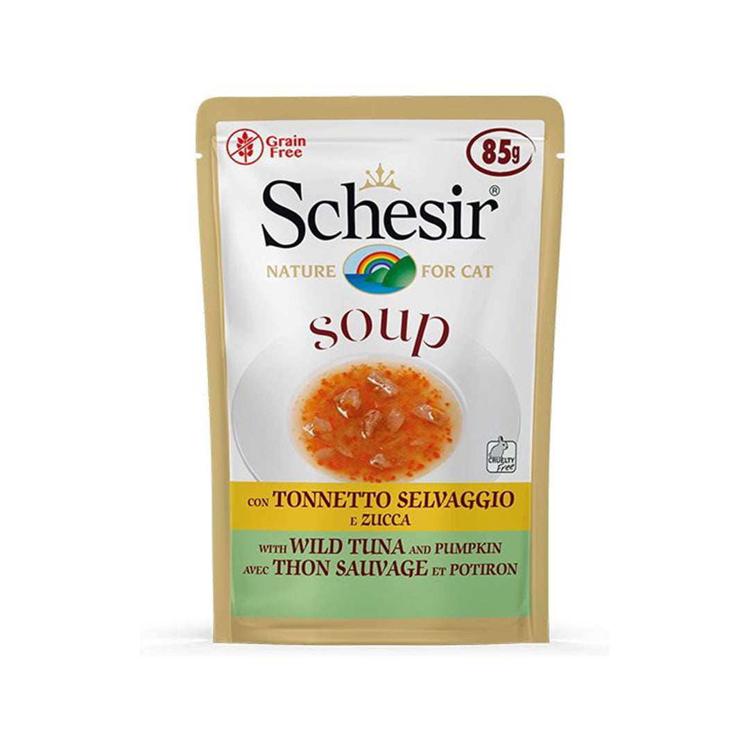 Schesir Grain-Free with Tuna and Pumpkin Adult Cat Wet Food 85gr