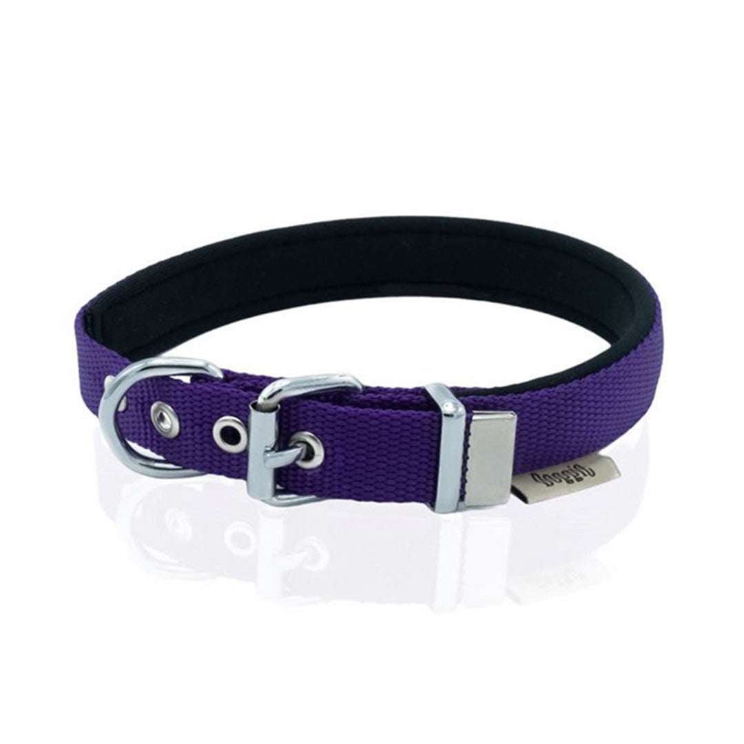 قلاده سگ بنفش دست ساز غیر بافته Doggie Comfort 2x30-35cm