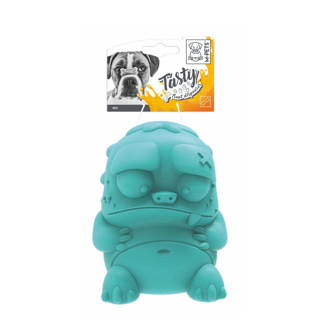M-PETS Rex Reward Container Rubber Blue Dog Toy 11cm