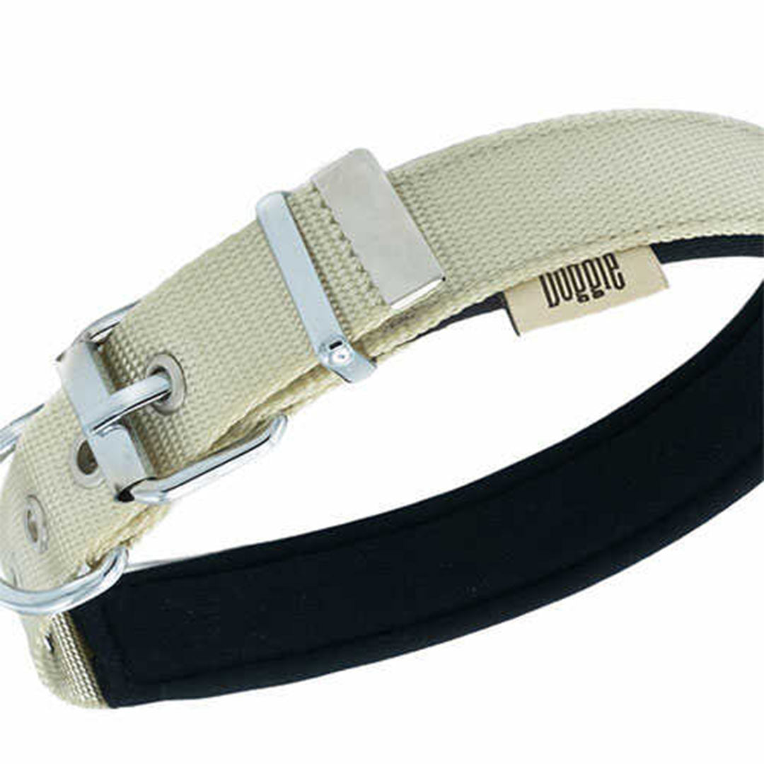 Doggie Konforlu Dokumadan El Yapımı Haki Köpek Boyun Tasması 2x35-40cm