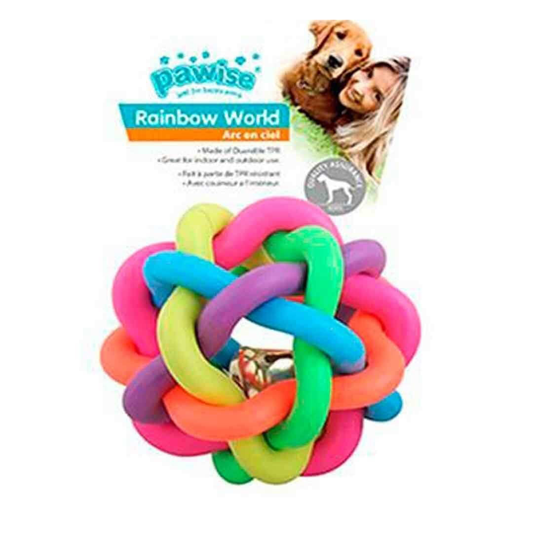 Pawise Rainbow World Örgü Top Köpek Oyuncağı S 6.5 cm