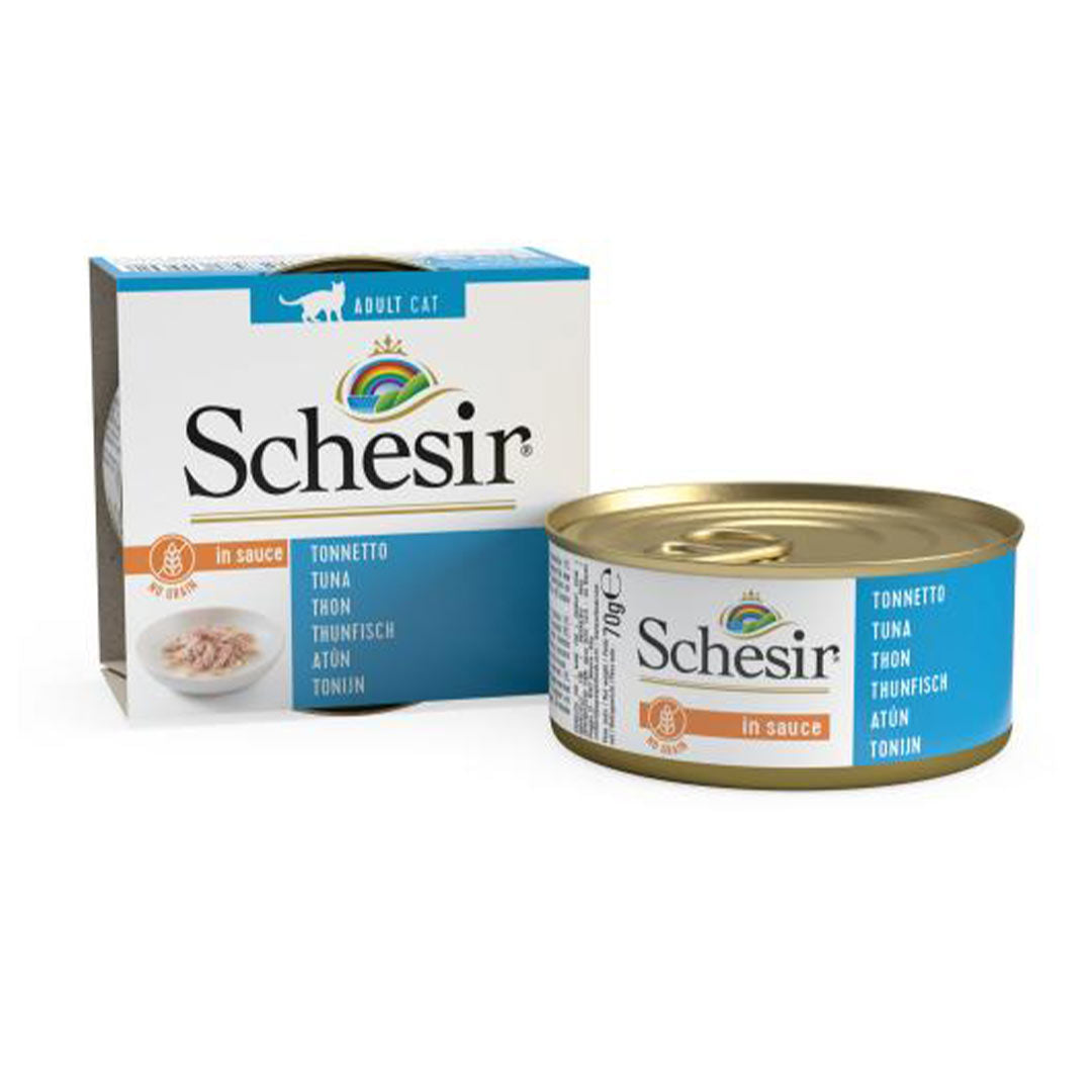 Schesir Ton in Natural Gravy Yetişkin Kedi Konservesi 70 Gr