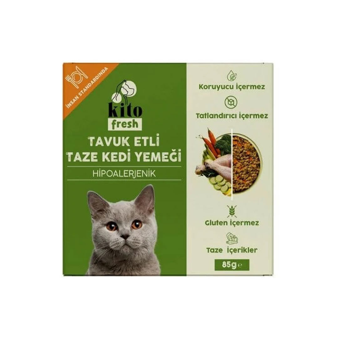 Kito Hipoalerjenik Kuzu Etli Taze Kedi Yemeği 85gr