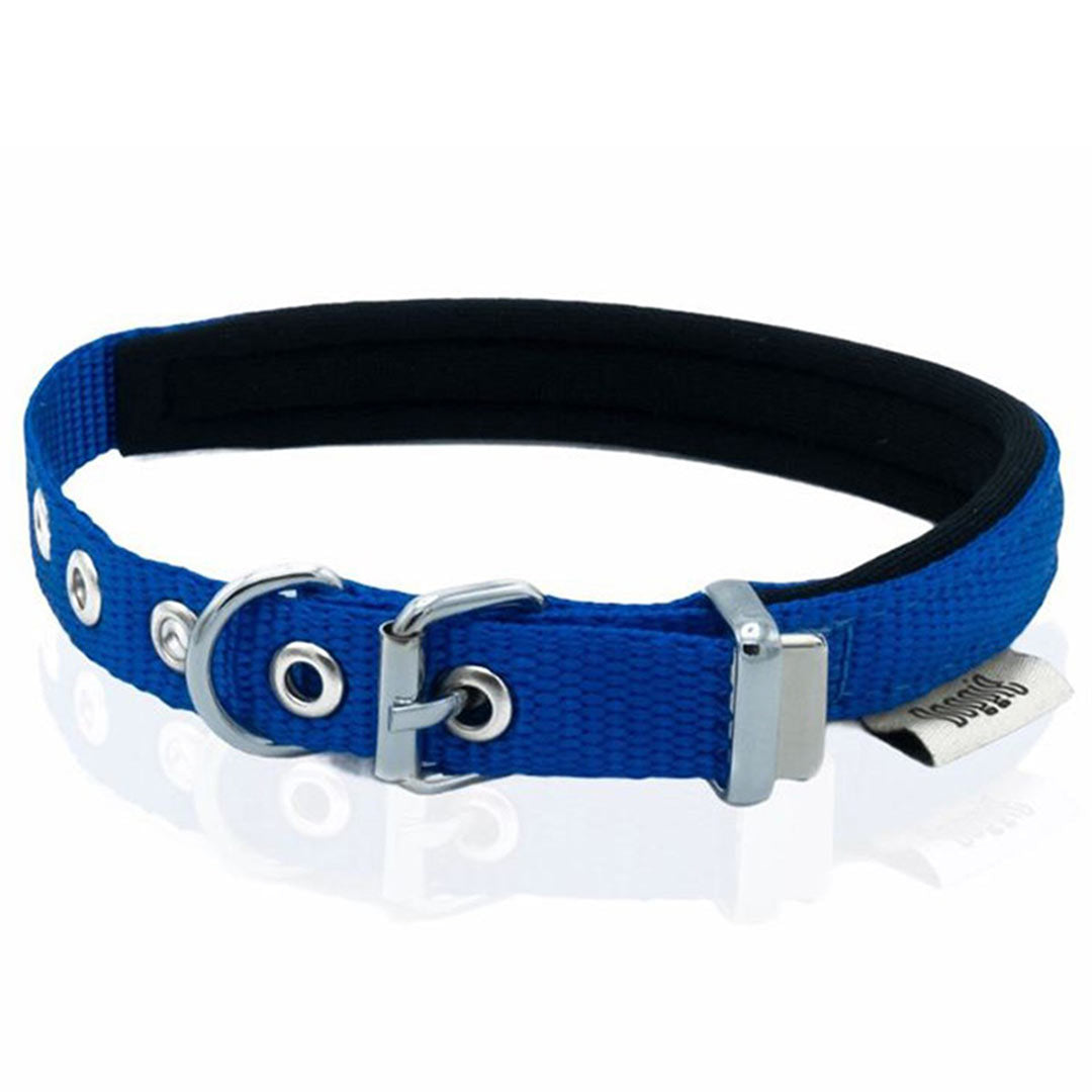 Doggie Konforlu Dokumadan El Yapımı Royal Mavi Köpek Boyun Tasması 1,5x20-25cm