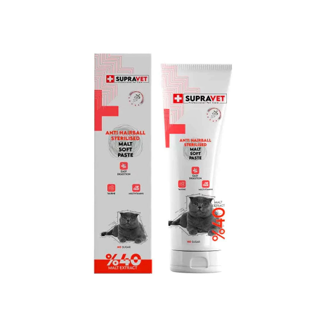 معجون سوبرافيت المضاد لكرات الشعر والفيتامينات المتعددة للقطط المخصية 100 جرام