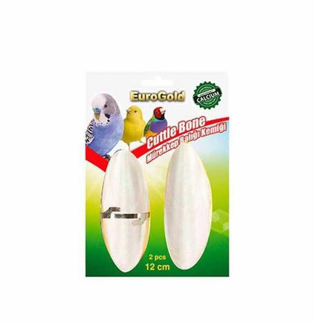 EuroGold Mürekkep Balığı Kemiği Kuş Gaga Taşı 2'li 12 Cm