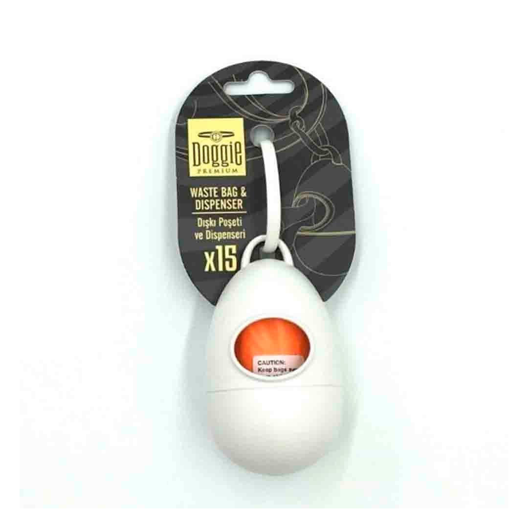 Doggie Beyaz Dışkı Poşeti ve Taşıma Aparatı 5x7 Cm