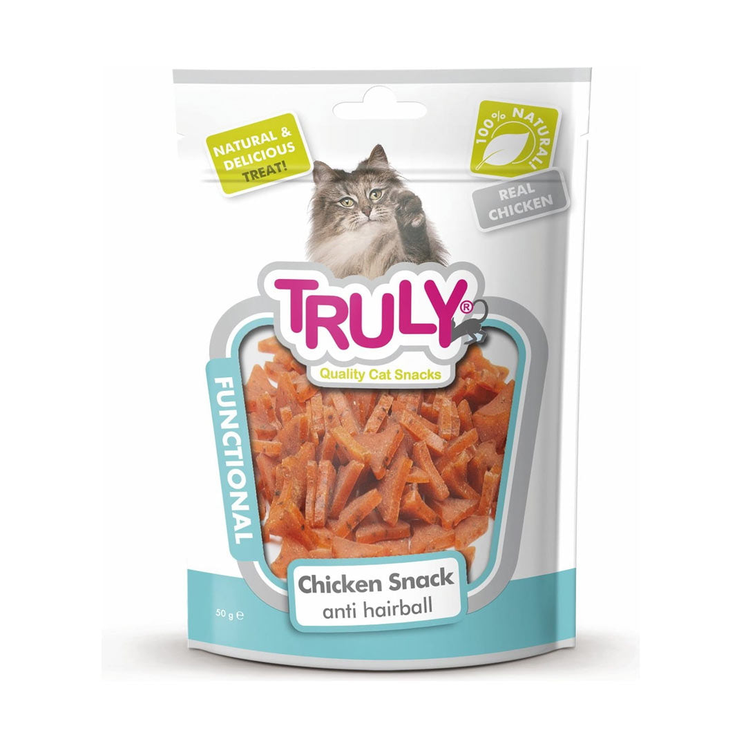 Truly Anti Hairball Tavuklu Tüy Yumağı Önleyici Kedi Ödül Maması 50g
