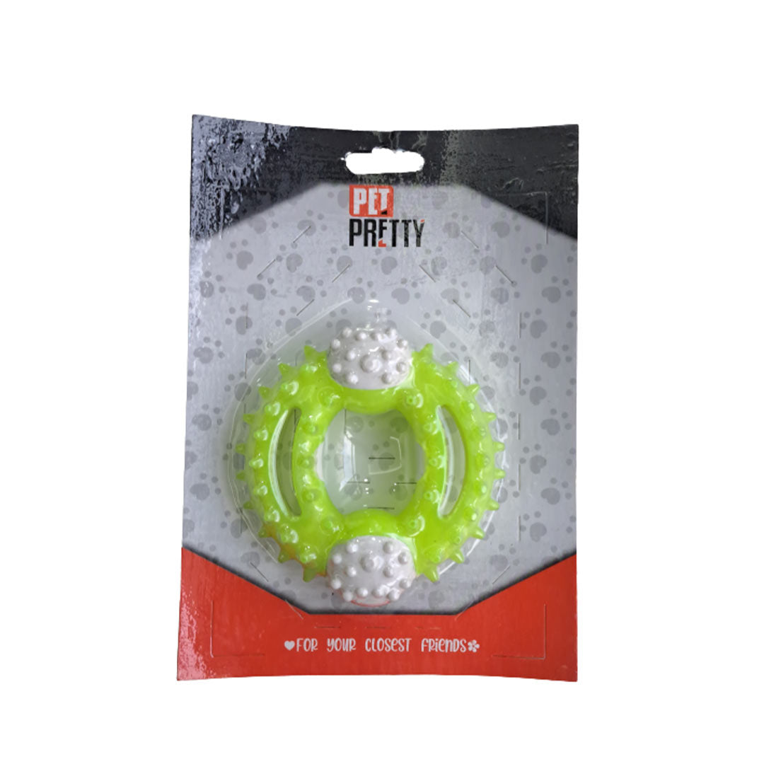 لعبة كرة على شكل حلقة مطاطية مدببة للكلاب من بيت بريتي