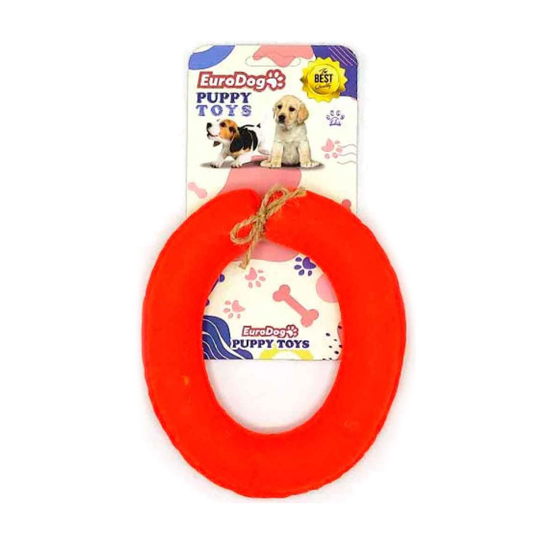 EuroDog Puppy Pet Toys Sucuk Şeklinde Kırmızı Köpek Oyuncağı