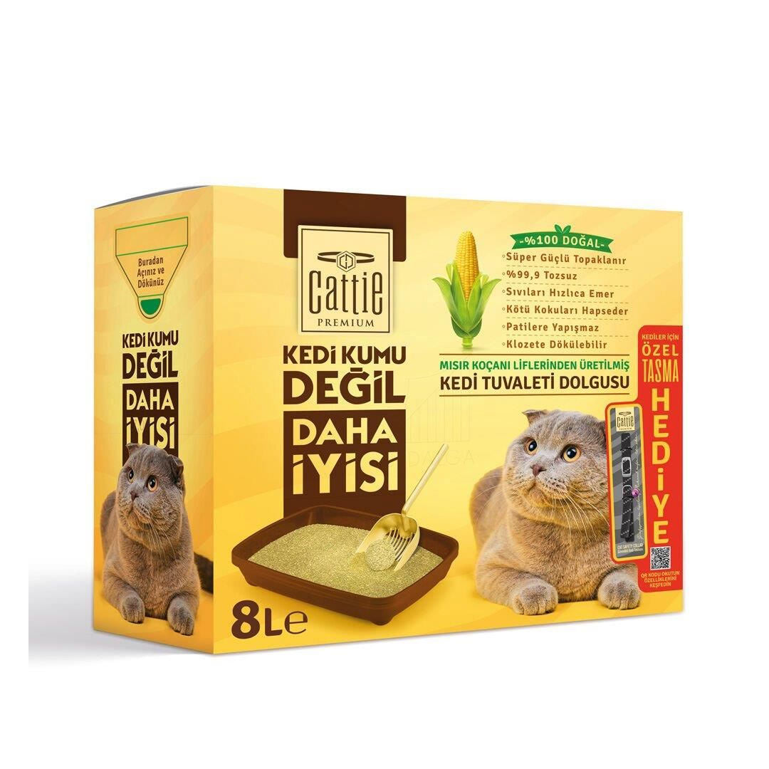 Cattie Süper Topaklanan Mısır Koçanı Kedi Tuvaleti Dolgusu 8lt