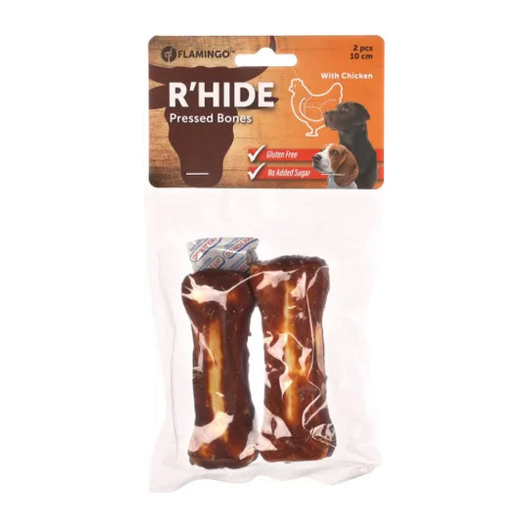 Flamingo R'hide Tavuk Eti Kaplı Dental Köpek Kemiği 2'li 10Cm