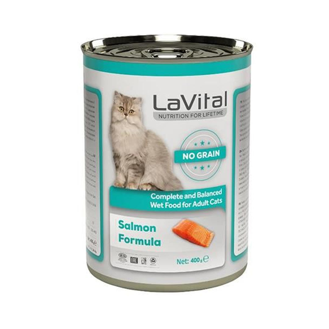 Lavital Tahılsız Ezme Somonlu Yetiskin Kedi Konservesi 400gr