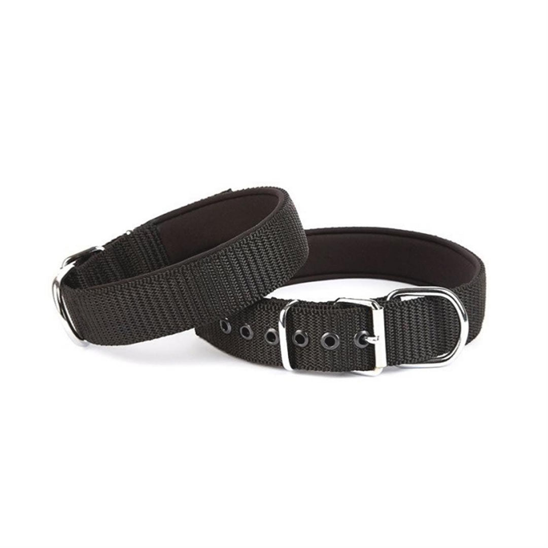 Doggie Konforlu Dokumadan El Yapımı Siyah Köpek Boyun Tasması 4x57-65cm