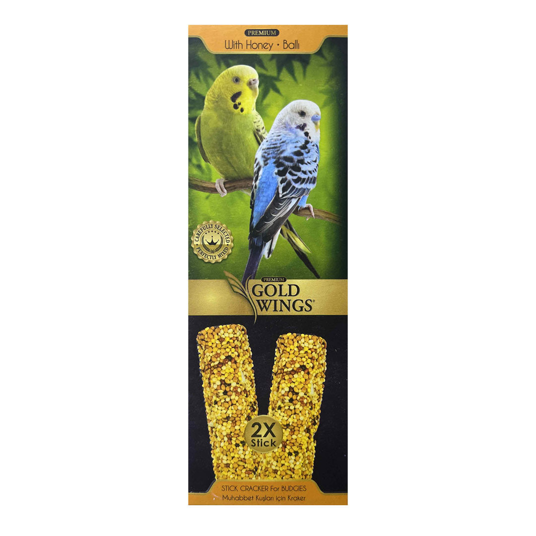 Gold Wings Premium Ballı Yetişkin Muhabbet Kuşu Krakeri 2'Li