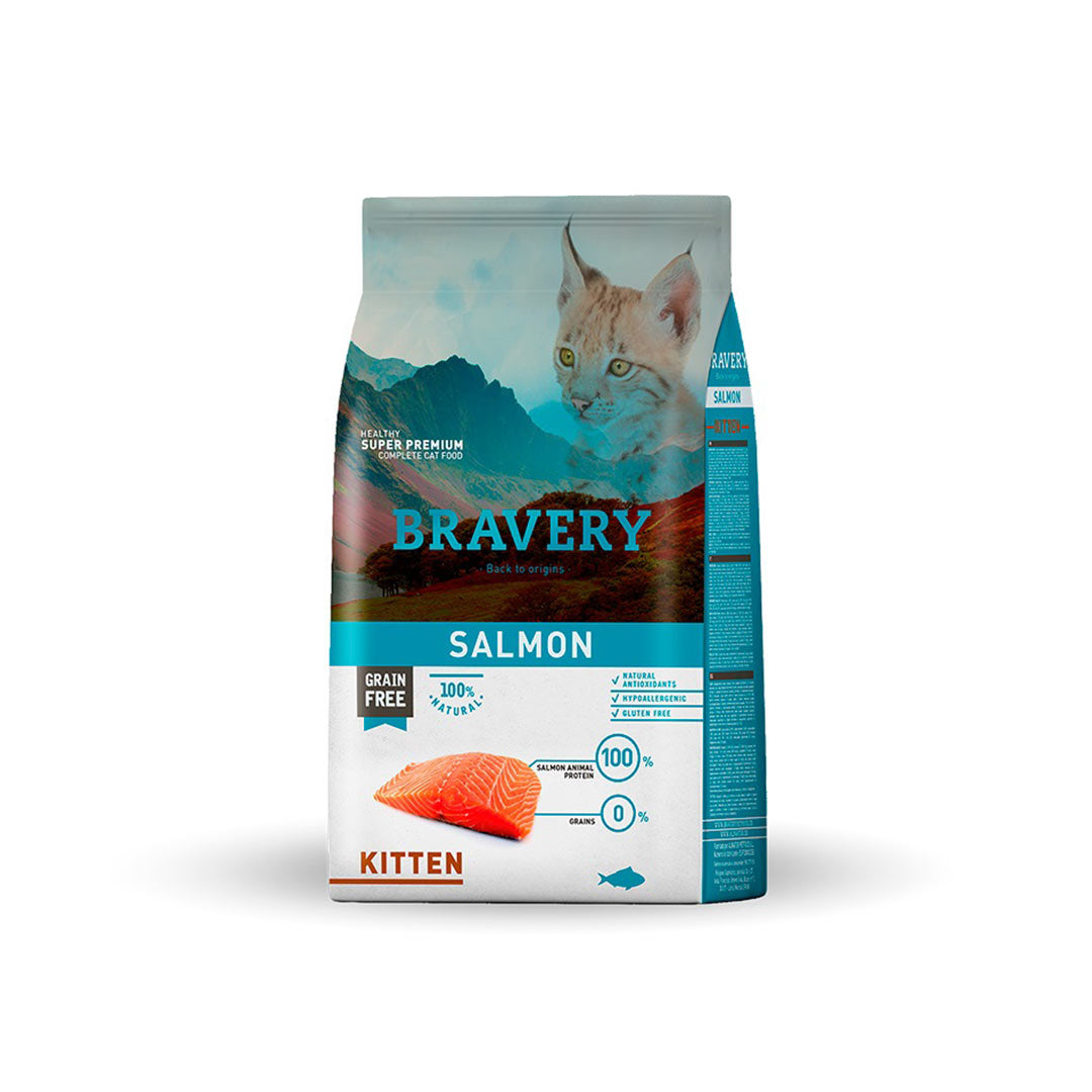 Bravery Tahılsız Somonlu Yavru Kedi Maması 2 Kg