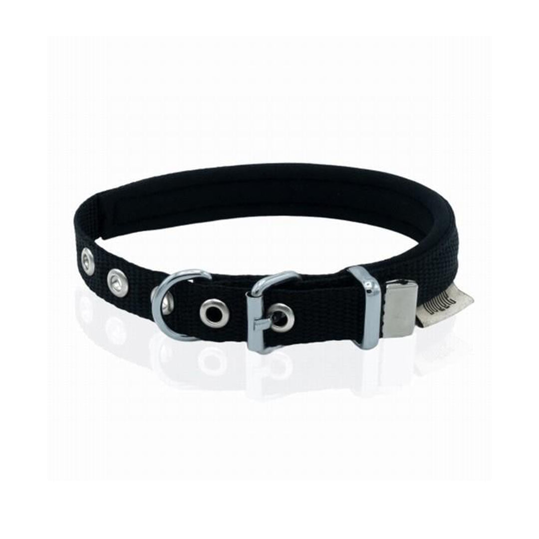 Doggie Konforlu Dokumadan El Yapımı Siyah Köpek Boyun Tasması 1,5x25-30cm