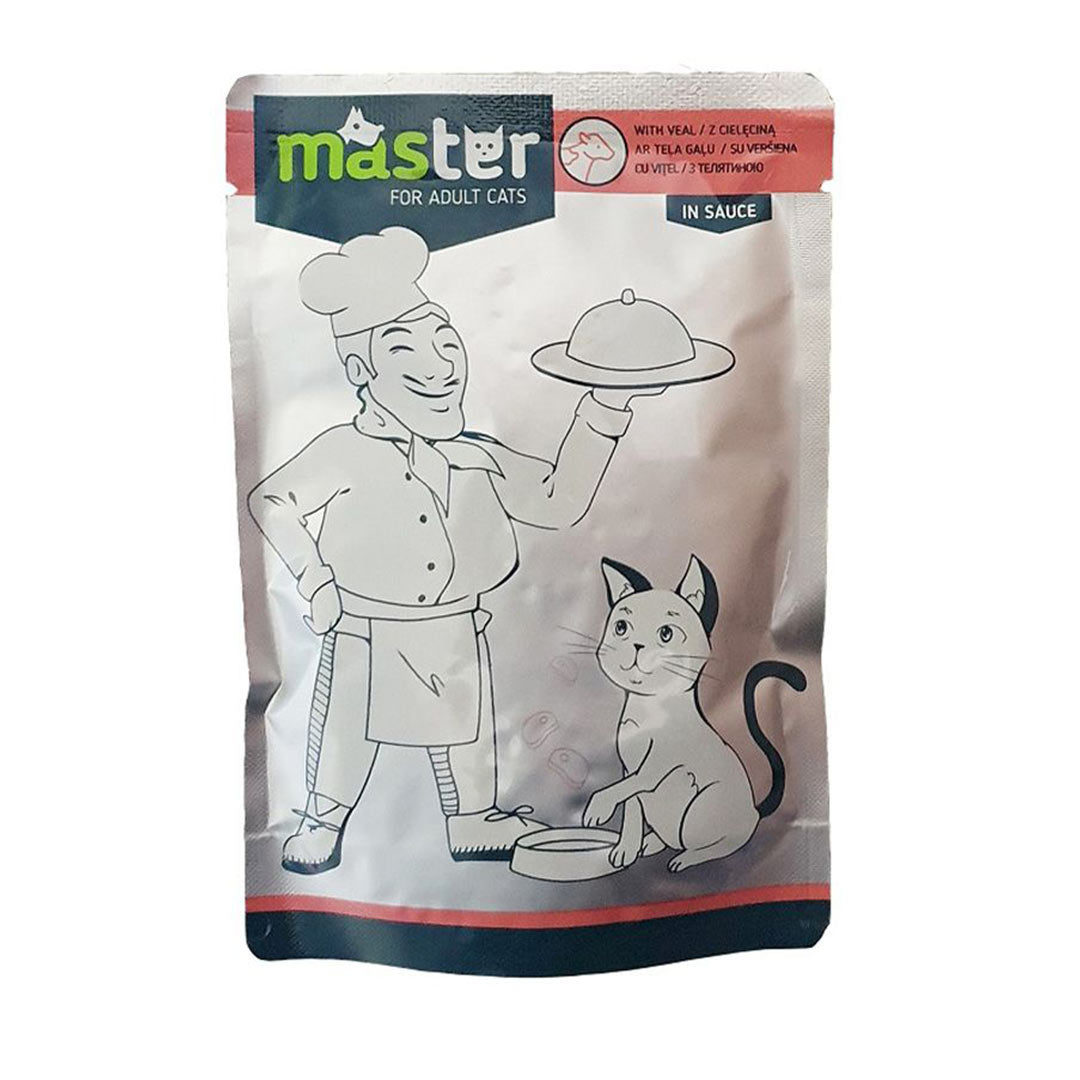 Master Soslu Dana Etli Islak Kedi Maması 80 gr