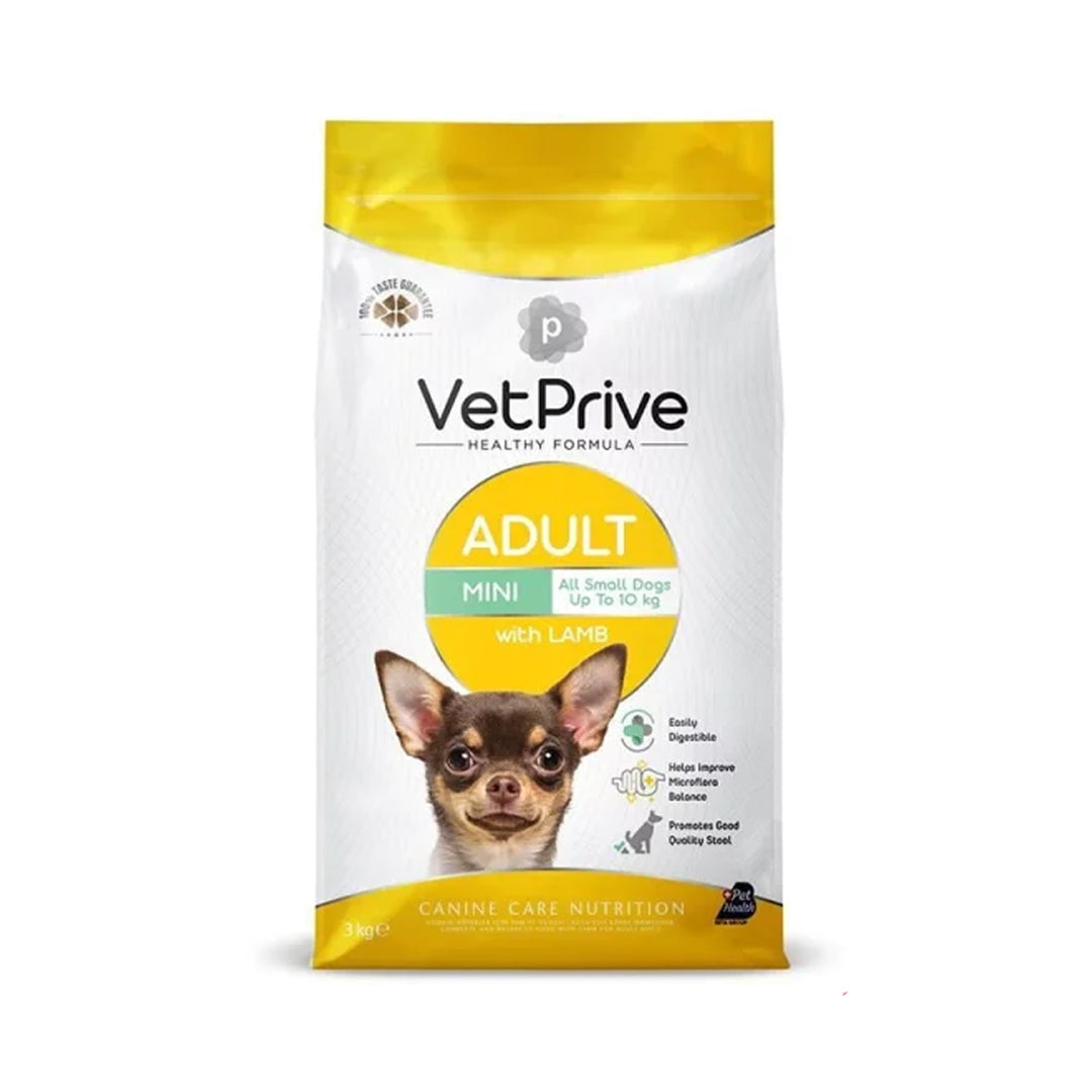 Vet Prive Kuzu Etli Mini & Küçük Irk Yetişkin Köpek Maması 3kg