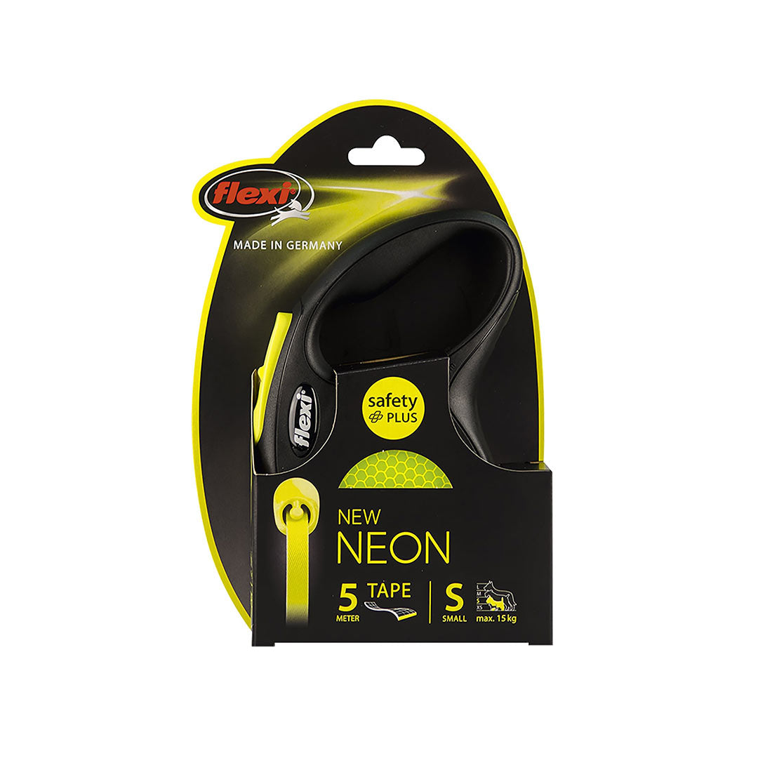 Flexi Style Otomatik Şerit Neon Sari Köpek Gezdirme Tasmasi S 5m 15kg