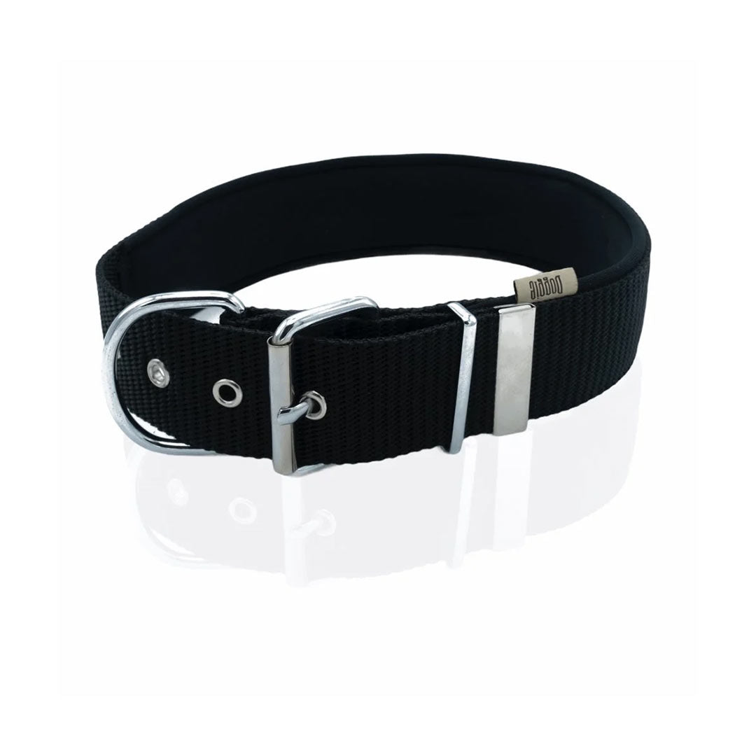 Doggie Konforlu Dokumadan El Yapımı Siyah Köpek Boyun Tasması 5x55-65cm