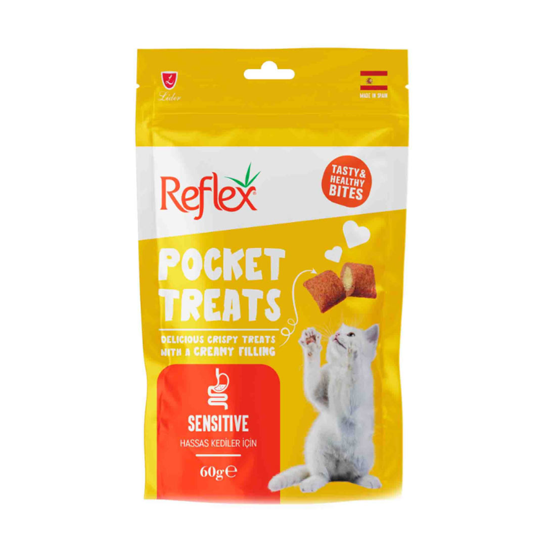 Reflex Pocket Hassas Kediler için Tavuklu Kedi Ödülü 60 Gr