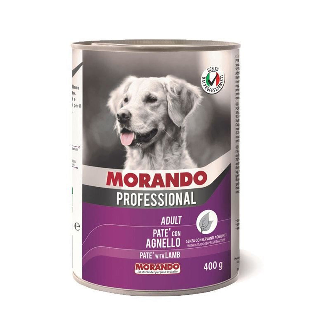 Morando Professional Pate with Lamb Meat Adult Dog Canned Food 400g