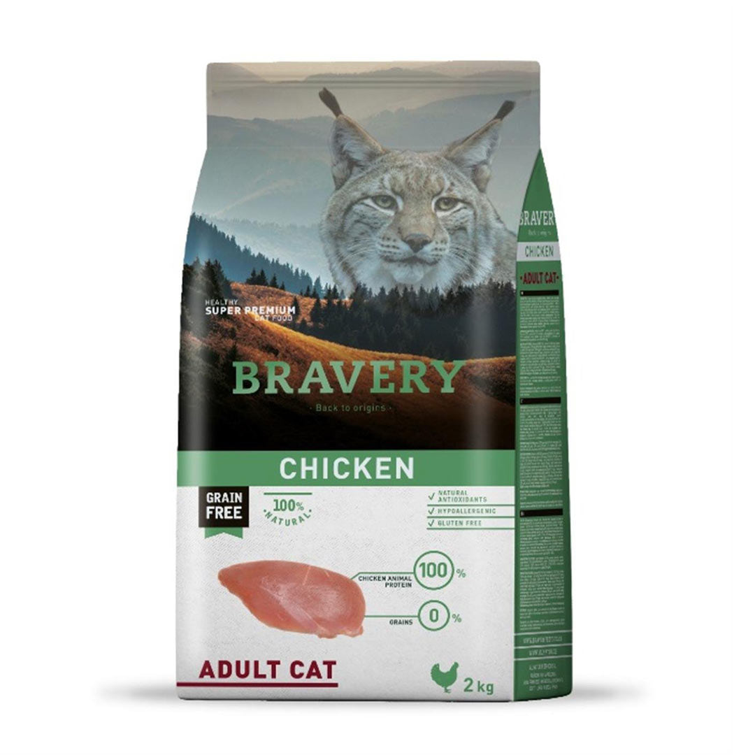 Bravery Tavuklu Yetişkin Kuru Kedi Maması 2 Kg