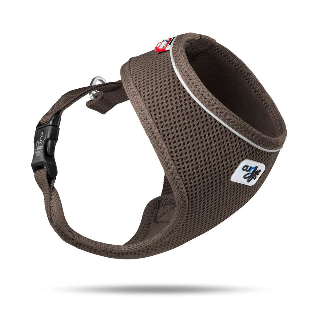 Curli Basic Air-Mesh Brown Dog Chest Harness S