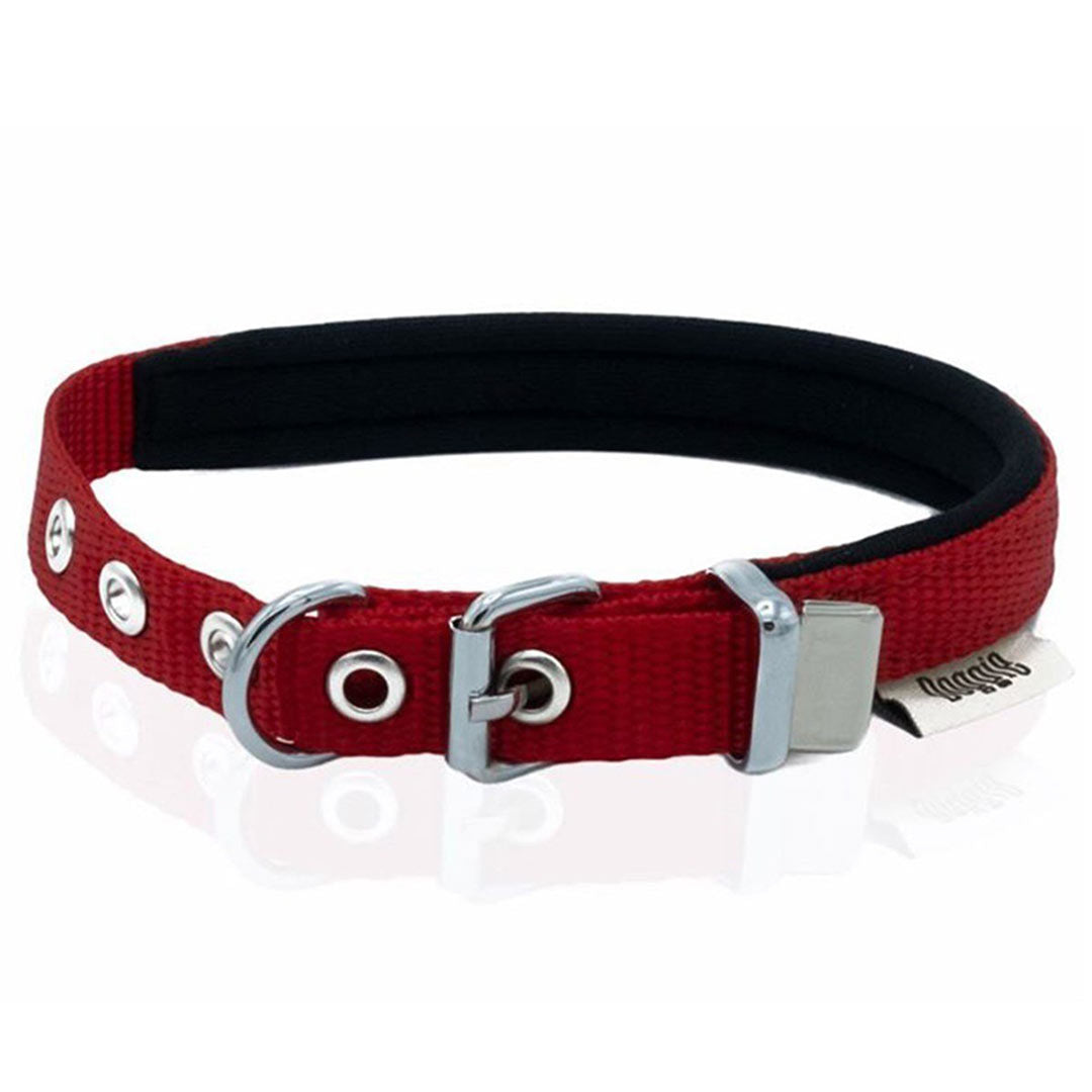 Doggie Konforlu Dokumadan El Yapımı Kirmizi Köpek Boyun Tasması 2x35-40cm