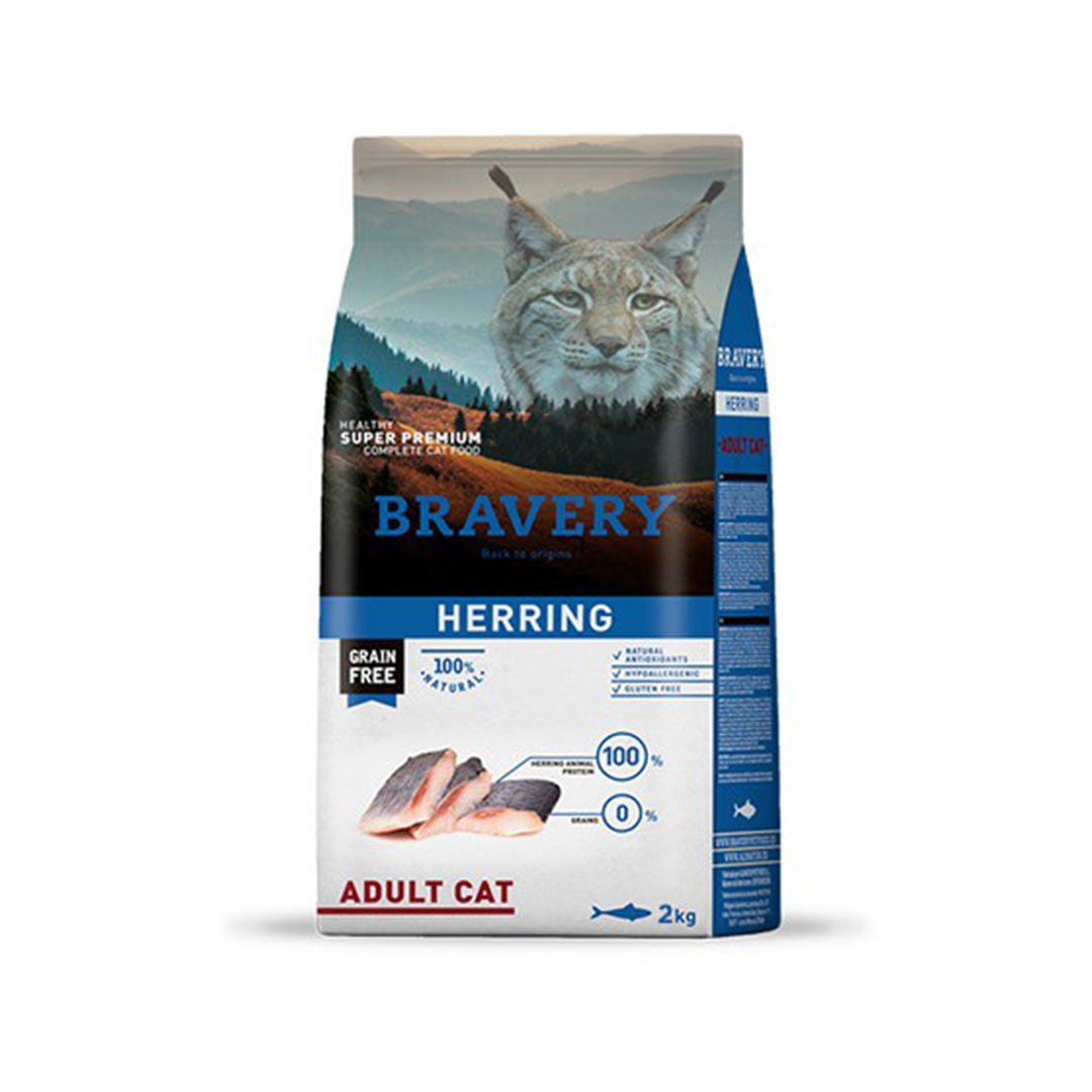 Bravery Kısırlaştırılmış Tahılsız Ringa Balıklı Kedi Maması 2kg
