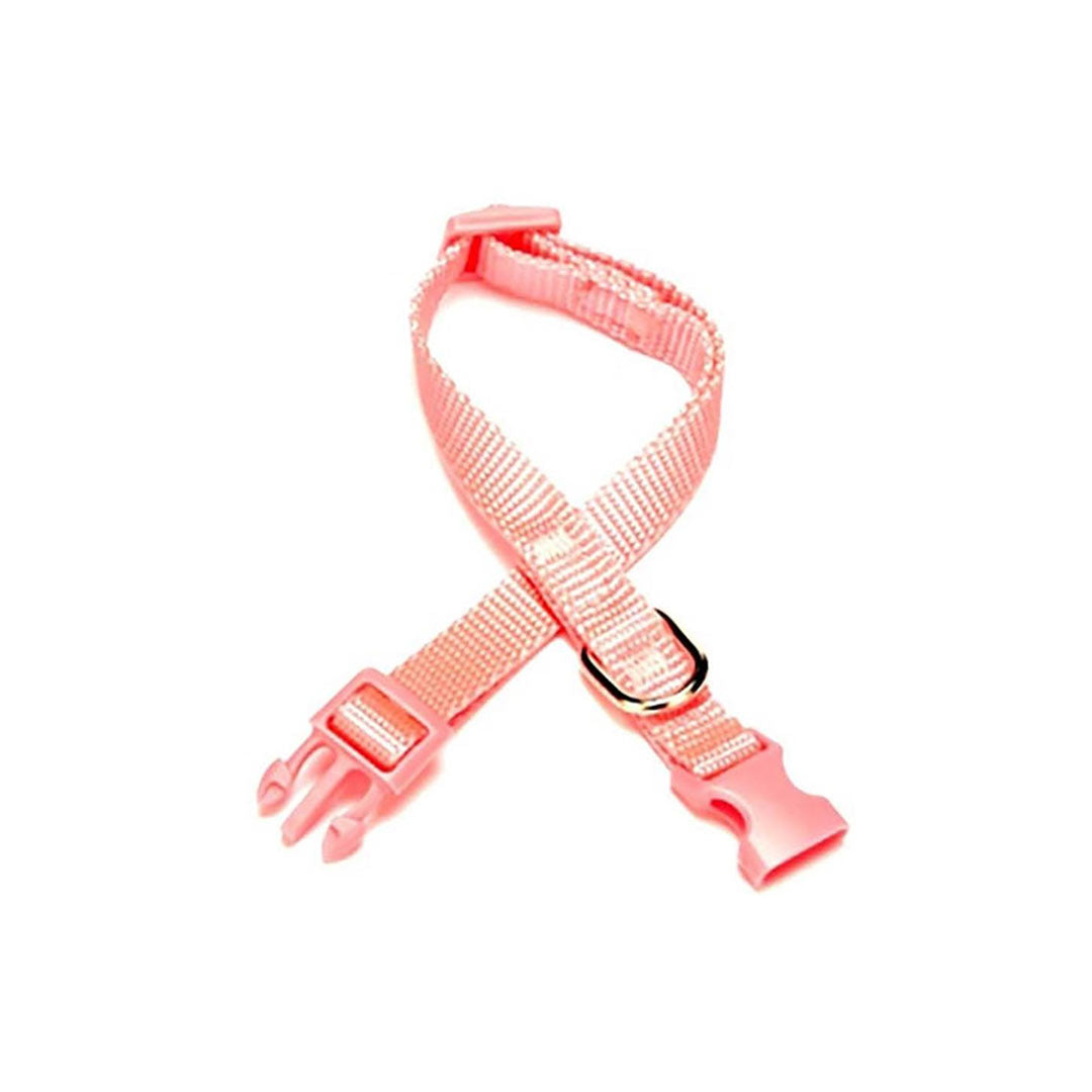 Doggie Classic Woven Pink Dog Collar Medium 1x20-30 Cm