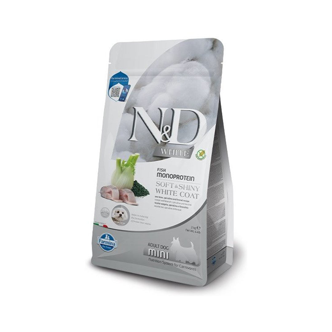 N&D with Sea Bass, Fennel and Spirulina for White Small Breed Adult Dog Food 2 Kg