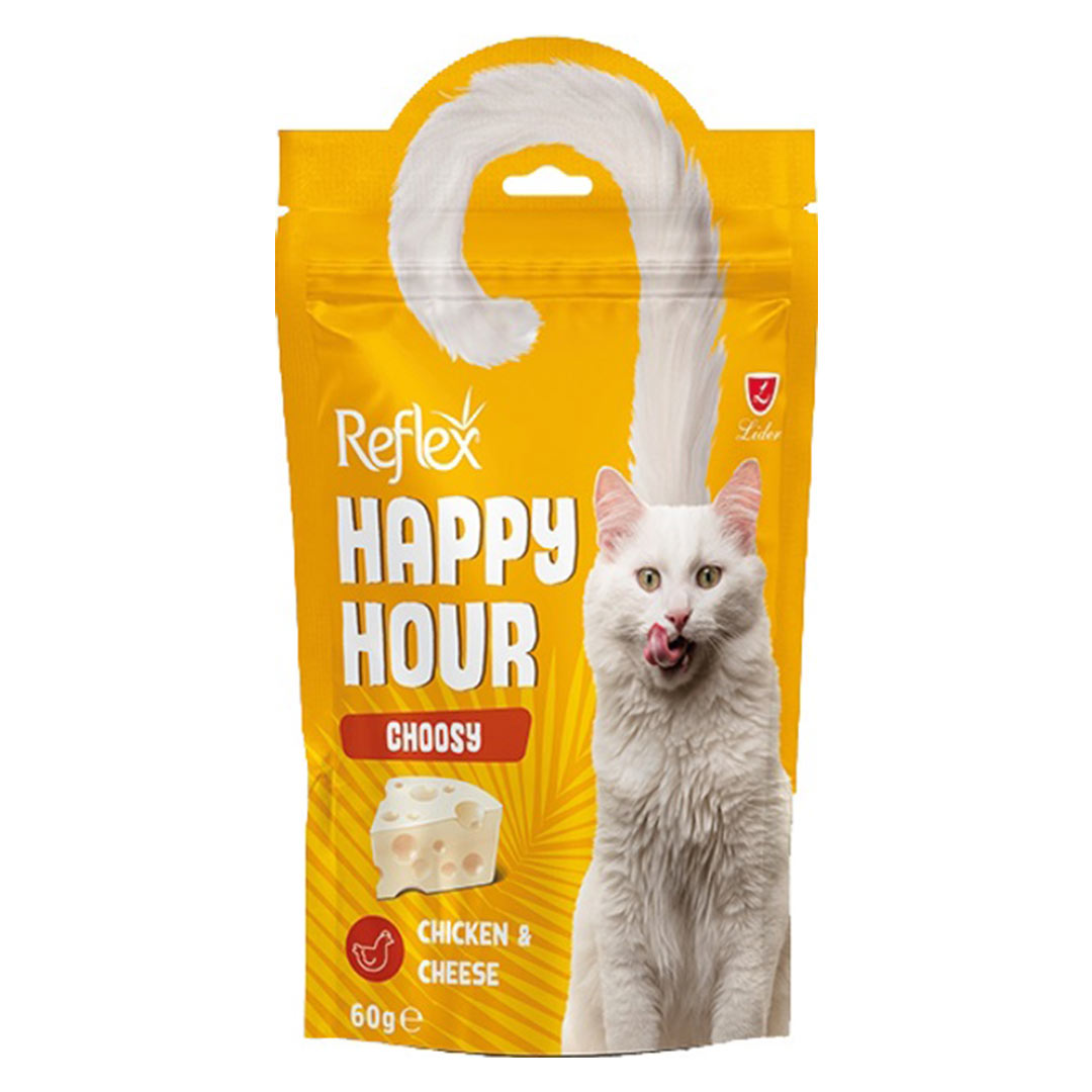 Reflex Happy Hour انتخاب گربه مرغ و پنیر 60 گرم