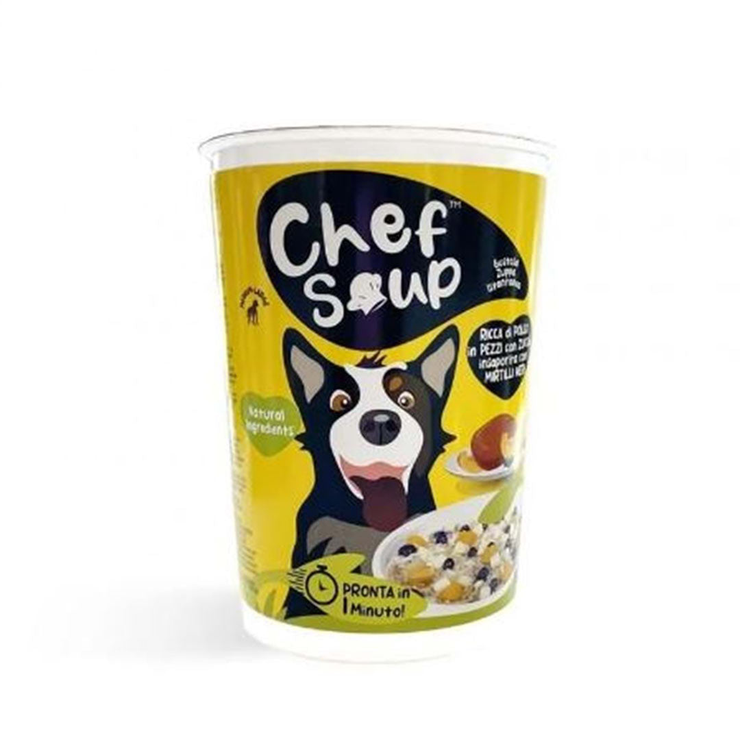 حساء الشيف جاهز بالدجاج، التوت البري واليقطين للكلاب 50 جرام